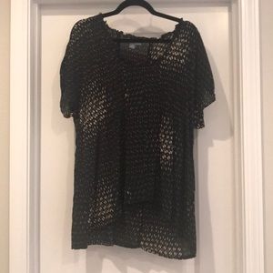 Black and cream blouse